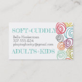 Doodle krabble garen haak visitekaartje (Achterkant)