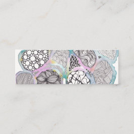 Doodle-kunst en aquarel, leesclub  contactkaartje