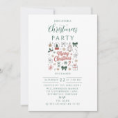 Doodle Line Art Christmas Kaart (Voorkant)