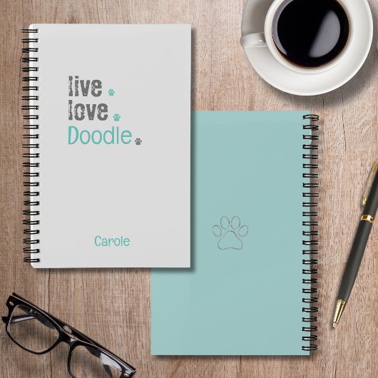 Doodle Lover Live Love Hard Cover Carnet Spiral