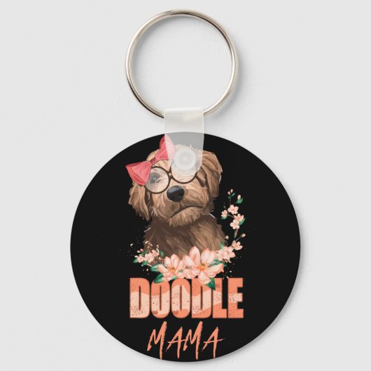 Doodle Mama Gift Goldendole Mam Hondenliefhebber G Sleutelhanger (Voorkant)