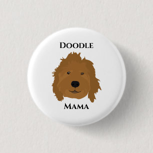 Doodle Mama Goldendole Ronde Button 3,2 Cm