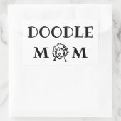 Doodle mama rechthoekige sticker (Tas)