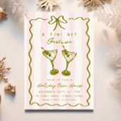 Doodle Martini Feestelijke Funky Bow Kerstfeest Kaart