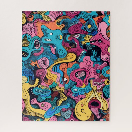 Doodle Mash Jigsaw Puzzel (Verticaal)