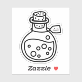 Doodle met flesje sticker