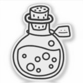 Doodle met flesje sticker (Voorkant)