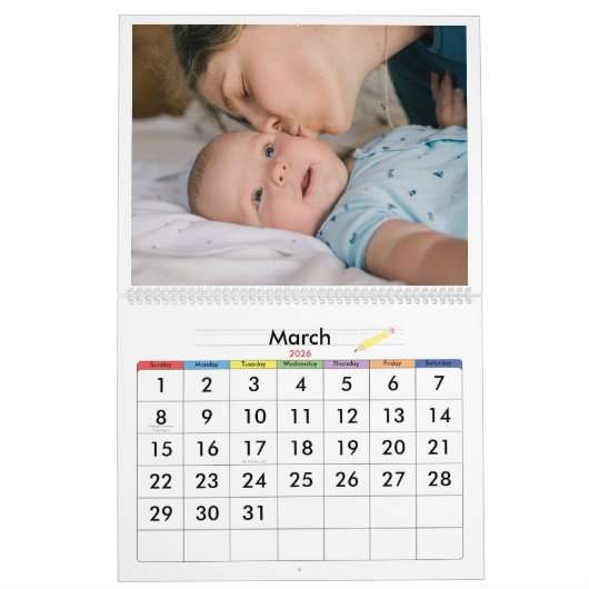 Doodle mignon & Friendly Baby Wall Calendrier 2024 (Mar 2026)