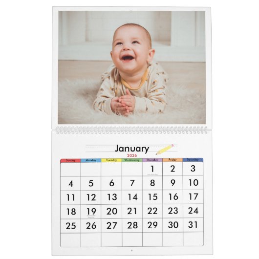 Doodle mignon & Friendly Baby Wall Calendrier 2024 (Jan 2026)