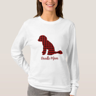 Doodle Moeder Labradoodle In Buffalo Check Plaid T-shirt