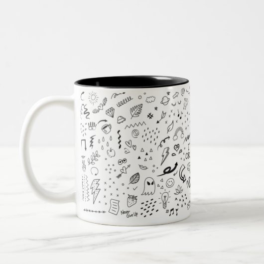 Doodle Mug Tweekleurige Koffiemok (Links)
