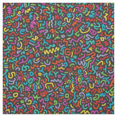 Doodle (Multi on Black) Stof (Swatch)