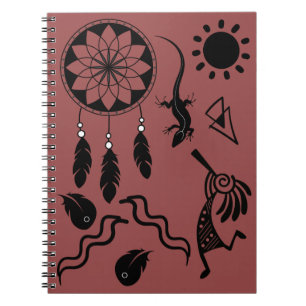 Doodle Native Amerikaans Kokopelli Notitieboek