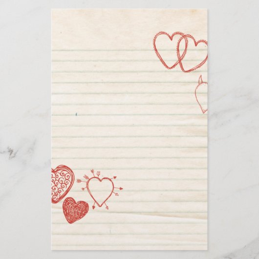 Doodle Notepad Love Letter Briefpapier (Voorkant)