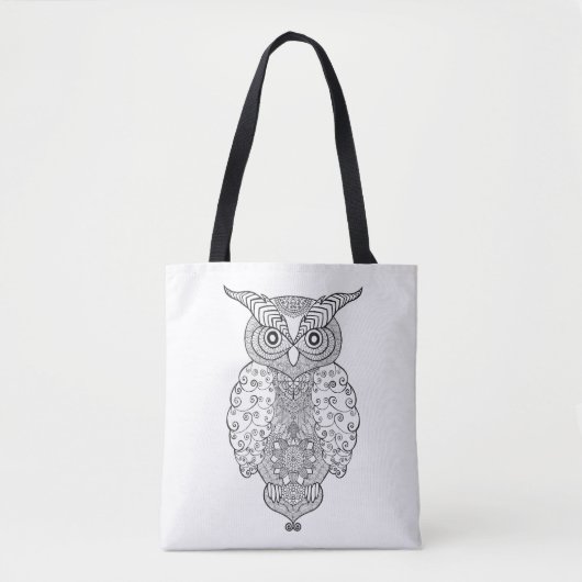 Doodle Owl 2 Tote Bag (Voorkant)