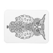 Doodle Owl Magneet (Horizontaal)
