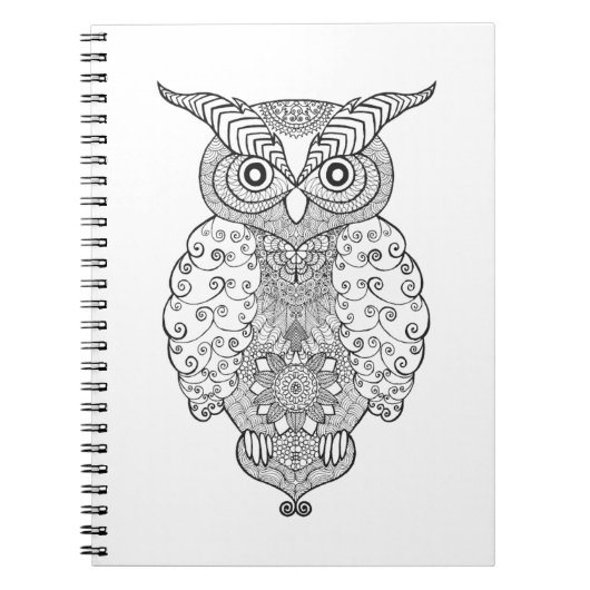 Doodle Owl Notitieboek (Voorkant)