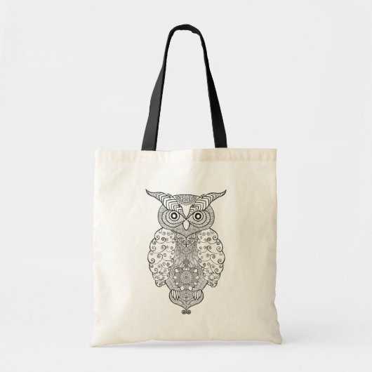 Doodle Owl Tote Bag (Voorkant)