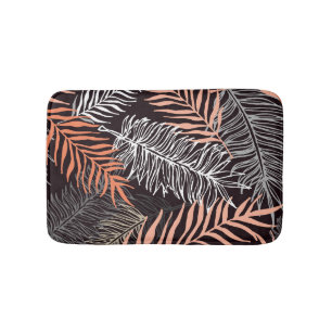 Doodle Palm: Hand-getrokken bladpatroon. Badmat
