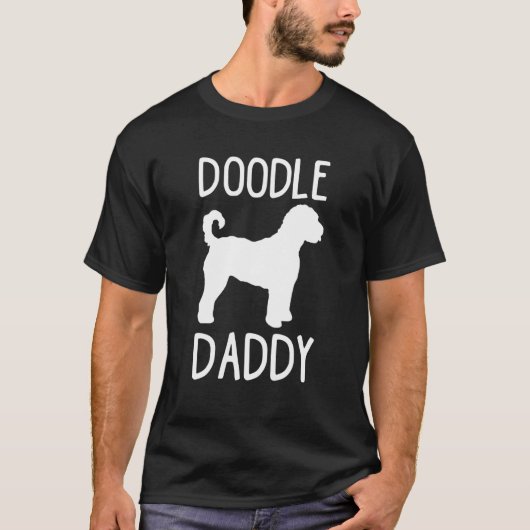 Doodle Papa Cute Dog Goldendole gift Vader D T-shirt (Voorkant)