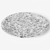 Doodle Paper Plate Papieren Bordje (Gekanteld)