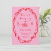 Doodle Pasta and Pacifiers Baby Shower  Kaart (Staand voorkant)