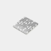 Doodle Pattern voor zwarte en witte cactus Post-it® Notes (Schuin)