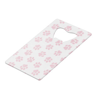 Doodle Paws, Dog Paws, Baby Pink Paws Kredietkaart Flessenopener
