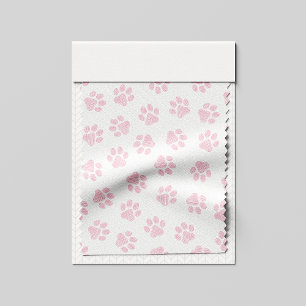 Doodle Paws, Dog Paws, Baby Pink Paws Stof