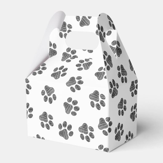 Doodle Paws, Dog Paws, Black Paws Bedankdoosjes (Voorkant Zijde)