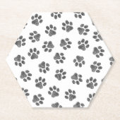 Doodle Paws, Dog Paws, Black Paws Kartonnen Onderzetters (Voorkant)