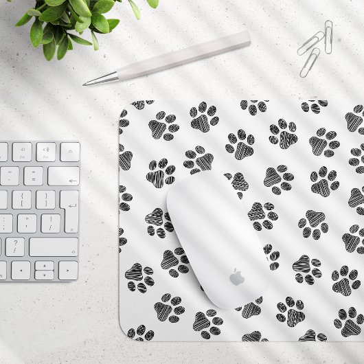 Doodle Paws, Dog Paws, Black Paws Muismat
