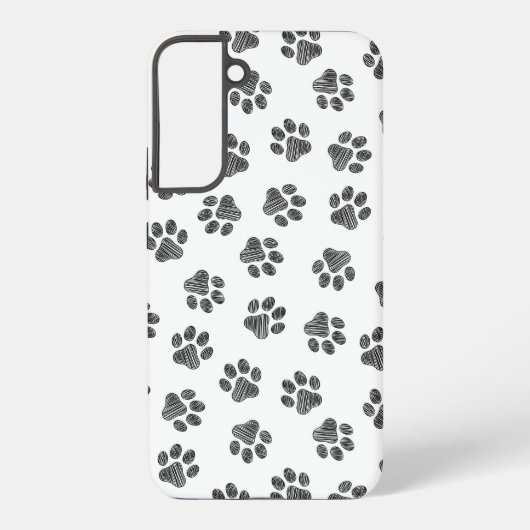 Doodle Paws, Dog Paws, Black Paws Samsung Galaxy Hoesje (Achterkant)