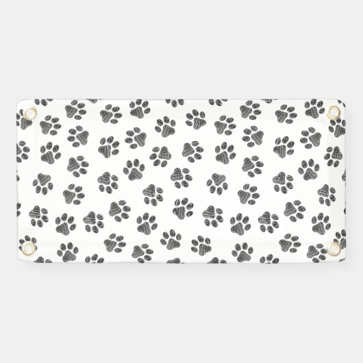 Doodle Paws, Dog Paws, Black Paws Spandoek (Horizontaal)