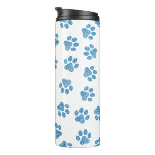 Doodle Paws, Dog Paws, Blauwe Paws Thermosbeker
