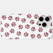 Doodle Paws, Dog Paws, Bourgogne Paws Case-Mate iPhone Case (Achterkant (horizontaal))