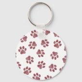Doodle Paws, Dog Paws, Bourgogne Paws Sleutelhanger (Voorkant)