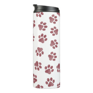Doodle Paws, Dog Paws, Bourgogne Paws Thermosbeker