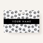 Doodle Paws, Dog Paws, Cat Paws, Black Paws Badge (Voorkant)