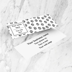 Doodle Paws, Dog Paws, Cat Paws, Black Paws Mini Visitekaartje