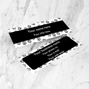 Doodle Paws, Dog Paws, Cat Paws, Black Paws Mini Visitekaartje