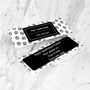 Doodle Paws, Dog Paws, Cat Paws, Black Paws Mini Visitekaartje