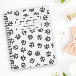 Doodle Paws, Dog Paws, Cat Paws, Black Paws Notitieboek
