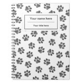 Doodle Paws, Dog Paws, Cat Paws, Black Paws Notitieboek (Voorkant)