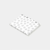 Doodle Paws, Dog Paws, Cat Paws, Black Paws Post-it® Notes (Schuin)