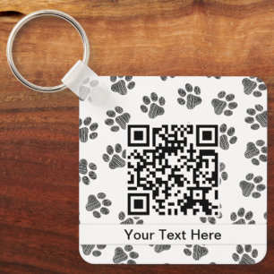 Doodle Paws, Dog Paws, Cat Paws, Black Paws Sleutelhanger