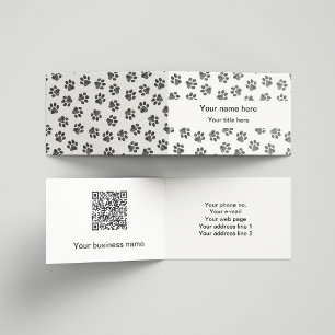 Doodle Paws, Dog Paws, Cat Paws, Black Paws Visitekaartjes