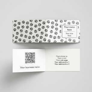Doodle Paws, Dog Paws, Cat Paws, Black Paws Visitekaartjes