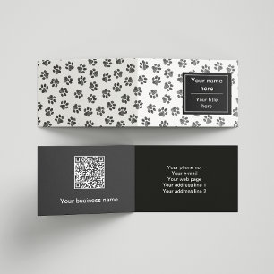 Doodle Paws, Dog Paws, Cat Paws, Black Paws Visitekaartjes