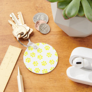 Doodle Paws, Dog Paws, Gele Paws Sleutelhanger